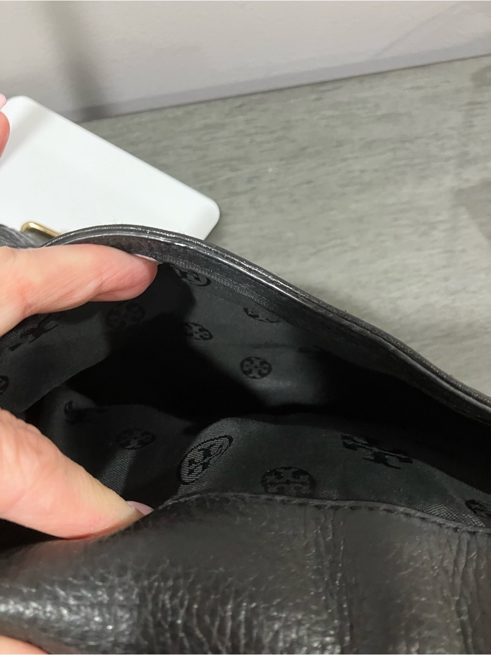 Tory Burch Black Leather Crossbody Fold-Over Bag - Picture 8 of 8
